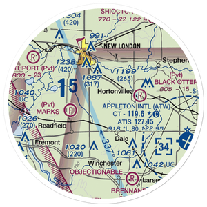 Dalonia Airport (32WI) VFR Sectional Sticker (20 mile)