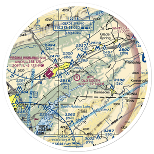 Old South Aerodrome (32VA) VFR Sectional Sticker (30 mile)