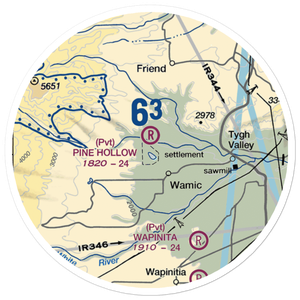 Pine Hollow Airport (32OR) VFR Sectional Sticker (20 mile)
