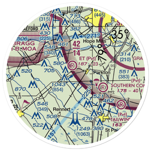 Hall Field (32NC) VFR Sectional Sticker (20 mile)