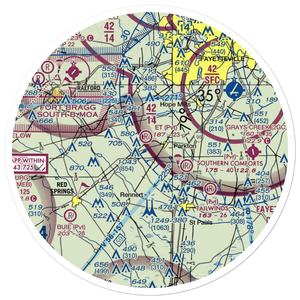 Hall Field (32NC) VFR Sectional Sticker (30 mile)