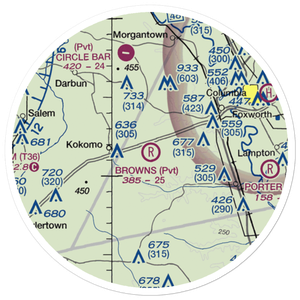 Browns Landing (32MS) VFR Sectional Sticker (20 mile)