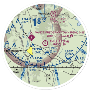 Phillips Airport (32MO) VFR Sectional Sticker (20 mile)