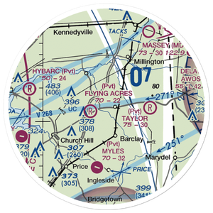 Roseland Airport (32MD) VFR Sectional Sticker (20 mile)