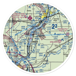 The Sandbox Airport (32LL) VFR Sectional Sticker (30 mile)