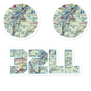 The Sandbox Airport (32LL) VFR Sectional Sticker Pack