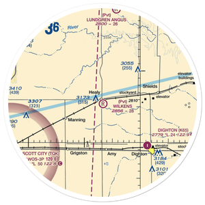 Wilkens Airport (32KS) VFR Sectional Sticker (30 mile)