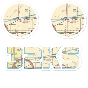 Wilkens Airport (32KS) VFR Sectional Sticker Pack