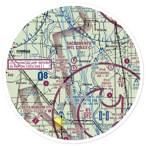 Bob's Flying Service Inc Airport (32CL) VFR Sectional Sticker (30 mile)