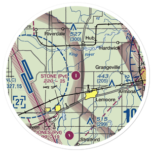 Stone Airstrip (32CA) VFR Sectional Sticker (20 mile)