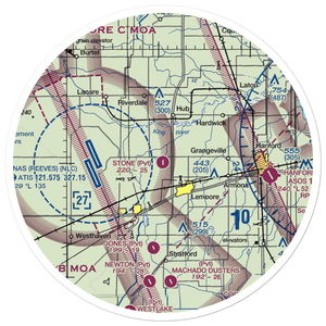 Stone Airstrip (32CA) VFR Sectional Sticker (30 mile)