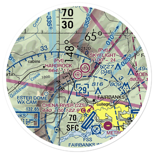 Hardrock Field (32AK) VFR Sectional Sticker (20 mile)
