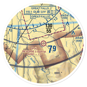 Reverse 5 Bar M Airport (31MT) VFR Sectional Sticker (20 mile)