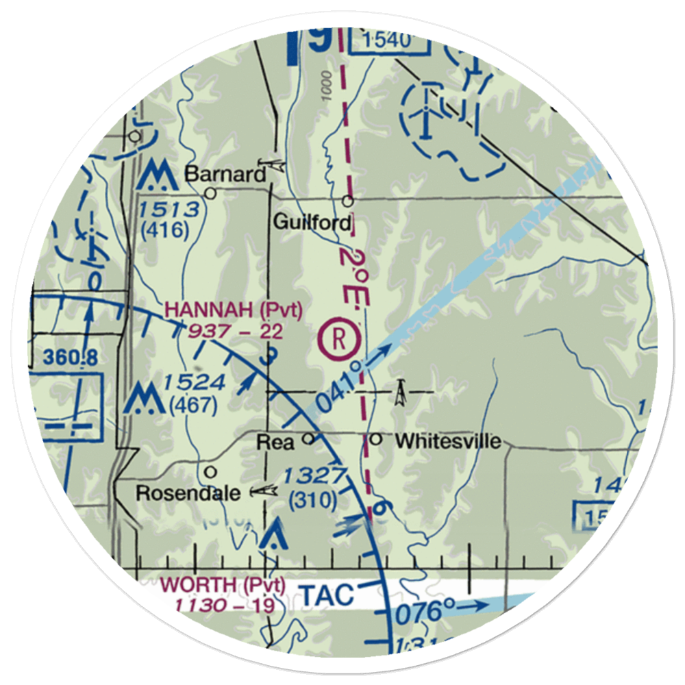 Hannah Airport (31MO) VFR Sectional Sticker (20 mile) 