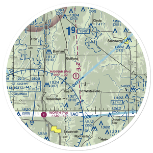Hannah Airport (31MO) VFR Sectional Sticker (30 mile)