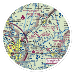 Wild Blue Airport (31KY) VFR Sectional Sticker (30 mile)