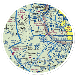 Rising Sun Airport (31II) VFR Sectional Sticker (30 mile)