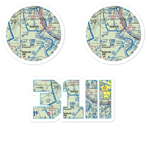 Rising Sun Airport (31II) VFR Sectional Sticker Pack