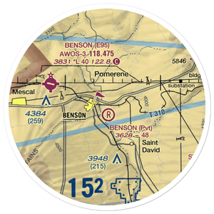Benson Airport (31AZ) VFR Sectional Sticker (20 mile)