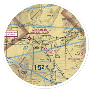 Benson Airport (31AZ) VFR Sectional Sticker (30 mile)