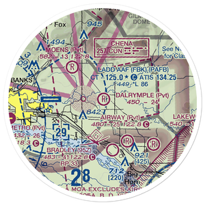 Dalrymple's Airport (31AK) VFR Sectional Sticker (20 mile)