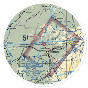 Weller Canyon Airport (30WA) VFR Sectional Sticker (30 mile)