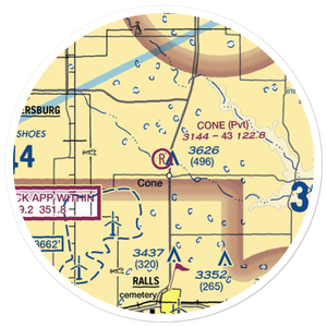 Cone Airport (30TE) VFR Sectional Sticker (20 mile)