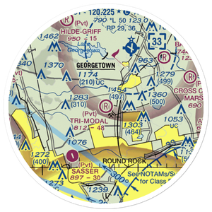 Tri-Modal Air Park (30TA) VFR Sectional Sticker (20 mile)