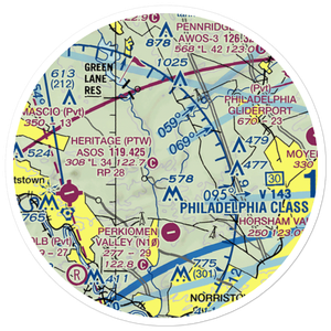 Kings Airport (30PA) VFR Sectional Sticker (20 mile)