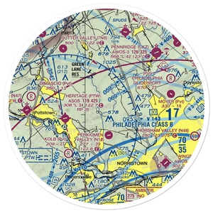Kings Airport (30PA) VFR Sectional Sticker (30 mile)