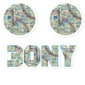 Coye Field (30NY) VFR Sectional Sticker Pack