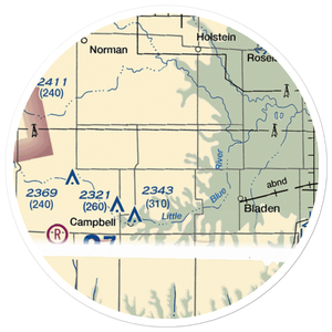 Nebraskaland Aviation Airport (30NE) VFR Sectional Sticker (20 mile)