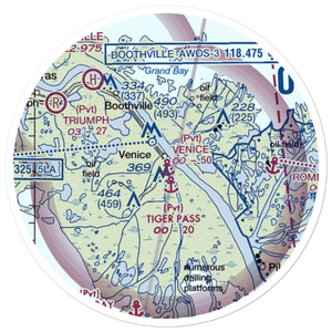 Venice Base Heliport & Seaplane Base (30LA) VFR Sectional Sticker (20 mile)