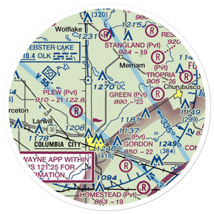 Wigent Airport (30IN) VFR Sectional Sticker (20 mile)