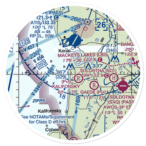 Doyle Estates Airport (30AK) VFR Sectional Sticker (20 mile)