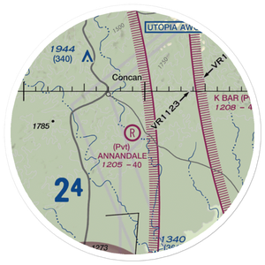 Annandale Ranch Airport (2XS7) VFR Sectional Sticker (20 mile)