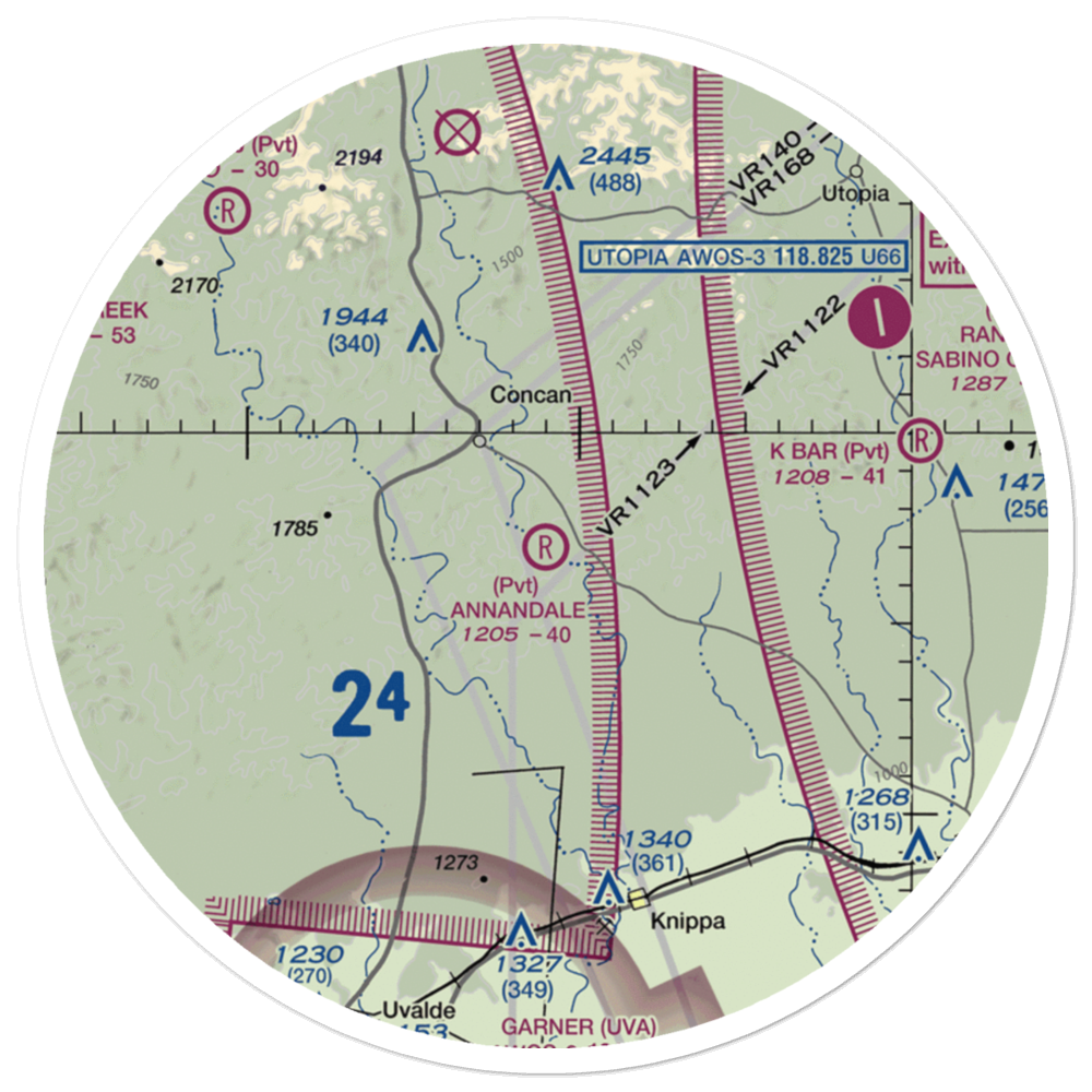 Annandale Ranch Airport (2XS7) VFR Sectional Sticker (30 mile) 