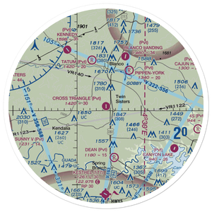 Cross Triangle Ranch Airport (2XS5) VFR Sectional Sticker (30 mile)