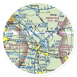 Skida Patch Airport (2XS4) VFR Sectional Sticker (20 mile)