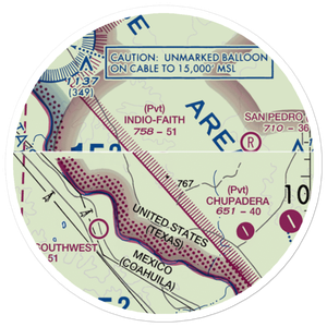 Indio-Faith Airport (2XS2) VFR Sectional Sticker (20 mile)