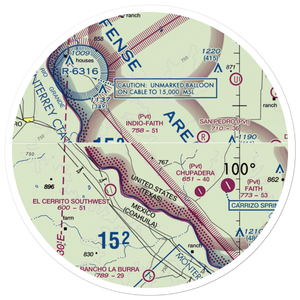 Indio-Faith Airport (2XS2) VFR Sectional Sticker (30 mile)