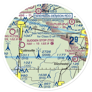 Flying S Ranch Airport (2XA4) VFR Sectional Sticker (20 mile)