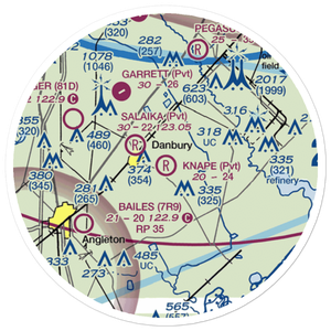 Knape Airport (2XA2) VFR Sectional Sticker (20 mile)