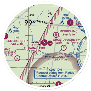 El Caballero Airport (2XA1) VFR Sectional Sticker (20 mile)