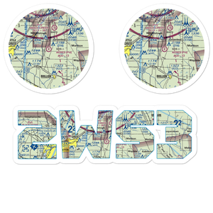 C. R. Acres Airport (2WS3) VFR Sectional Sticker Pack