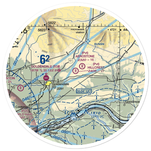 Hillcrest Airport (2WN9) VFR Sectional Sticker (30 mile)