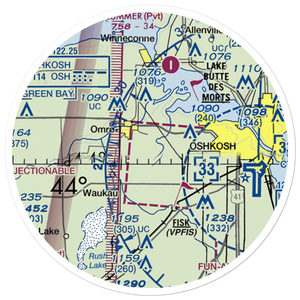 Oshkosh Sky Ranch Airport (2WN8) VFR Sectional Sticker (20 mile)