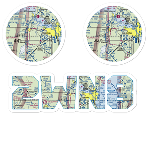 Oshkosh Sky Ranch Airport (2WN8) VFR Sectional Sticker Pack