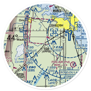 Planeacres Airport (2WN7) VFR Sectional Sticker (20 mile)