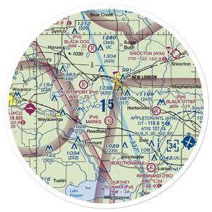 Mcfaul Airport (2WN4) VFR Sectional Sticker (30 mile)